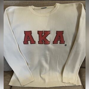 White Sweater with AKA Letters